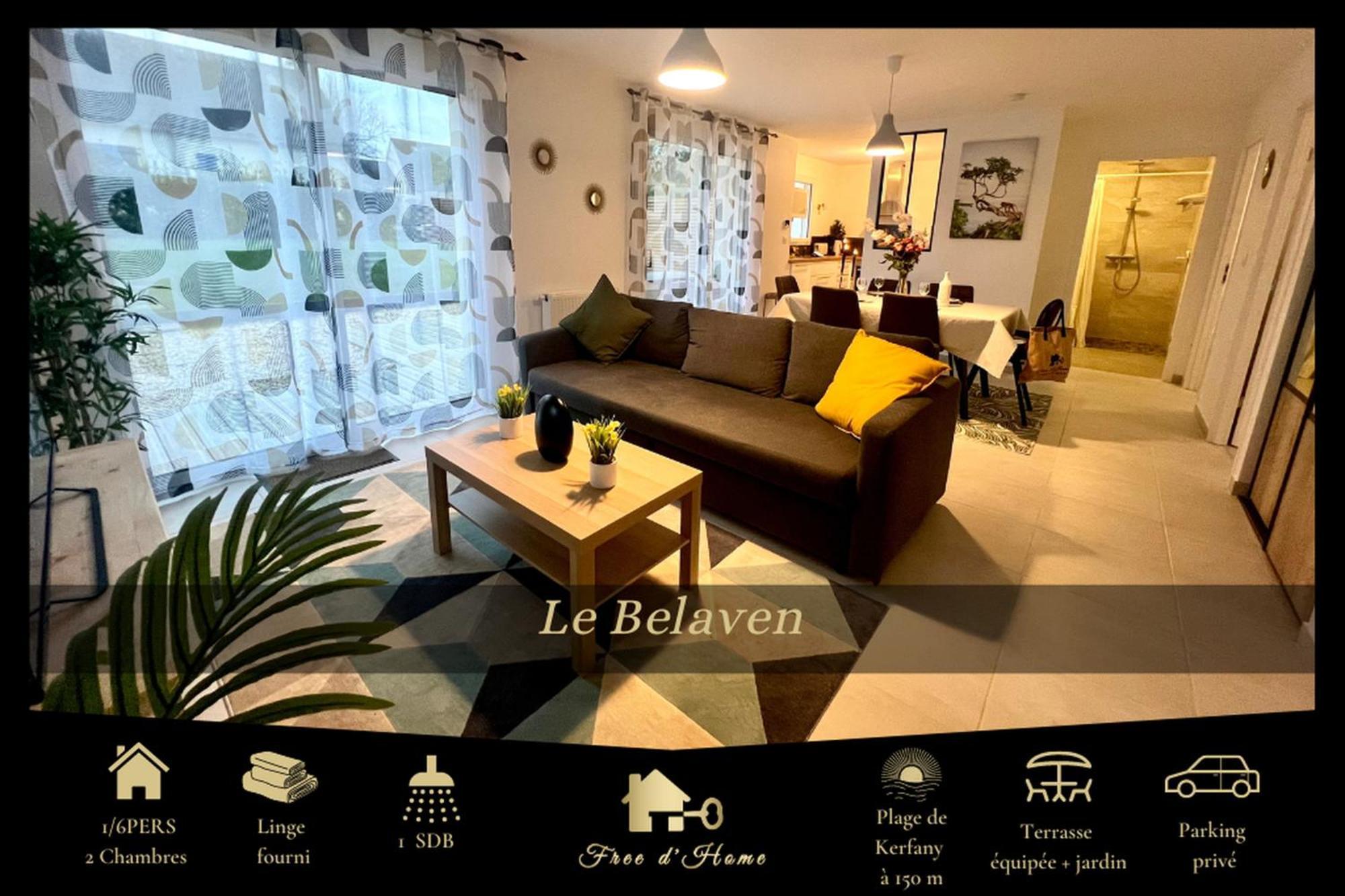Le Belaven, Neuf, Cosy, Terrasse, Jardin, Kerfany Plage, 1 A 6 Pers Moëlan-sur-Mer Eksteriør billede